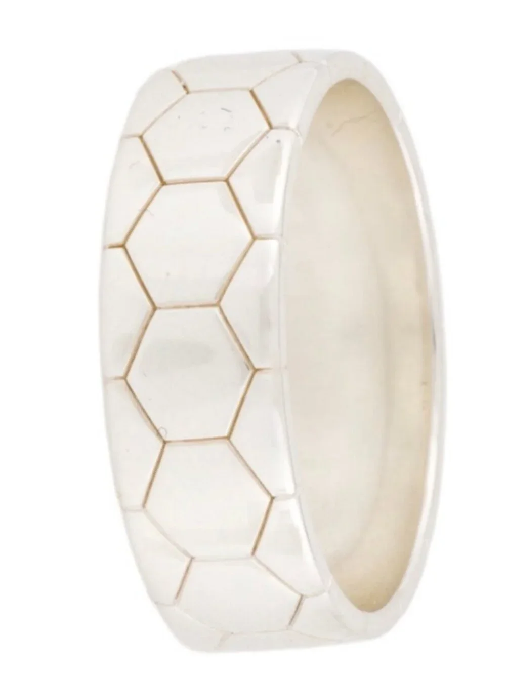 CHRISTOFLE STERLING SILVER 925 CDOE ROYALE BAND RING - Picture 1 of 10